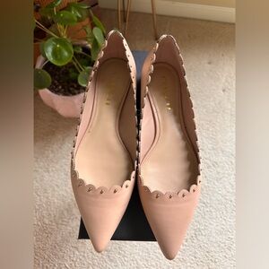 Coach Women's Pink Scalloped Flats